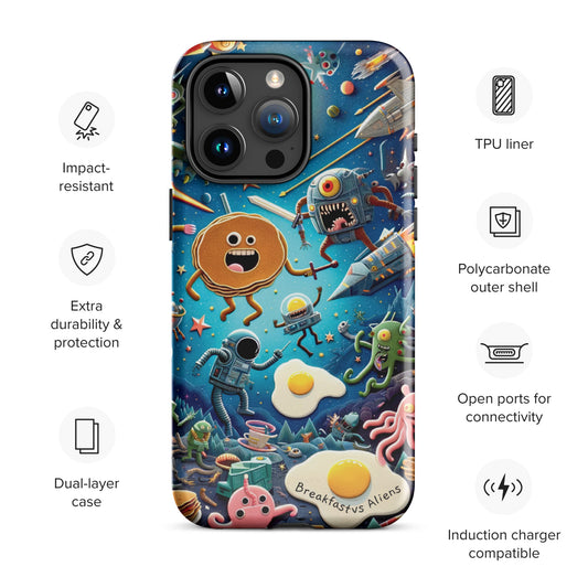 Breakfast vs Aliens Tough Case for iPhone®